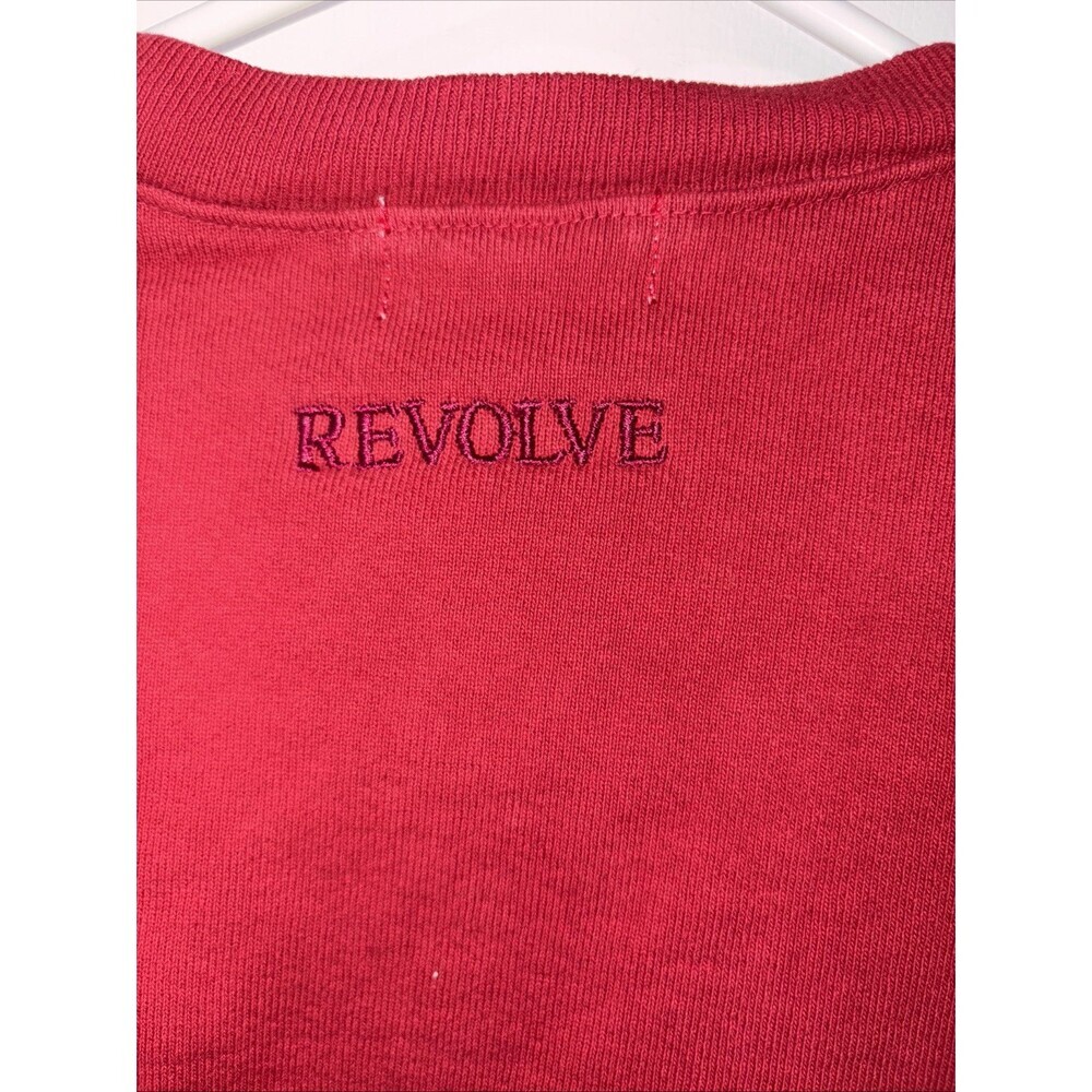 New Revolve RVLV RED SWEATSHIRT  EMBROIDERED RHS MEDIUM NEW WITH TAGS - Picture 6 of 9